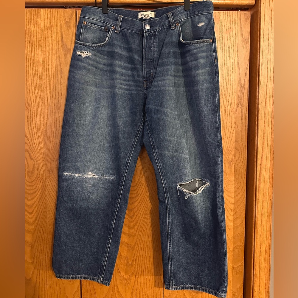 Madewell Distressed Blue Jeans
